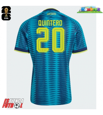Colombia Juan Fernando Quintero #20 Segunda Equipación Mundial 2026 Manga Corta